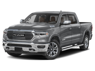 silver ram 1500 truck front left angle view